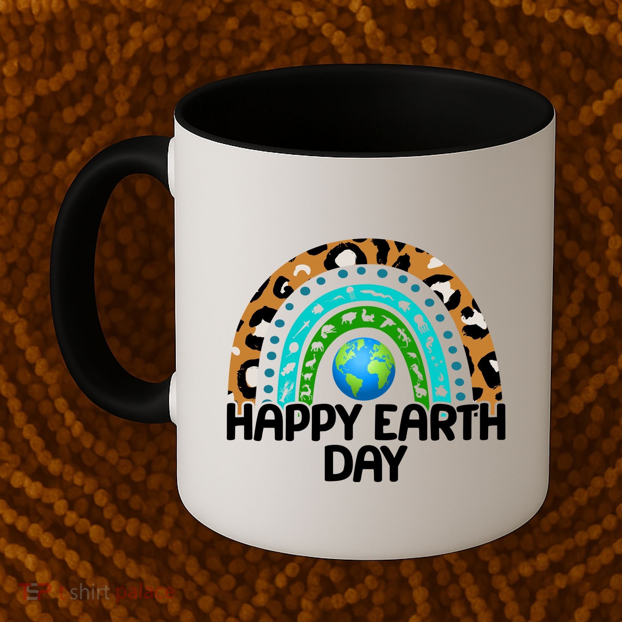 Happy Earth Day Wildlife Sealife Rainbow Coffee Mug