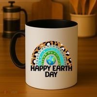 Happy Earth Day Wildlife Sealife Rainbow Coffee Mug thumb 4