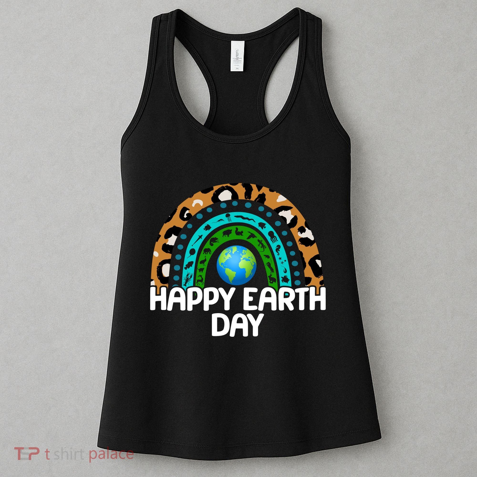 Happy Earth Day Wildlife Sealife Rainbow Women's Tank Top