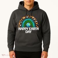 Happy Earth Day Wildlife Sealife Rainbow Hoodie thumb 2