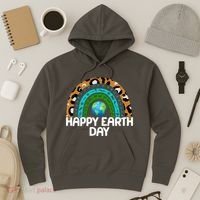 Happy Earth Day Wildlife Sealife Rainbow Hoodie thumb 3