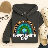 Happy Earth Day Wildlife Sealife Rainbow Hoodie thumb 4