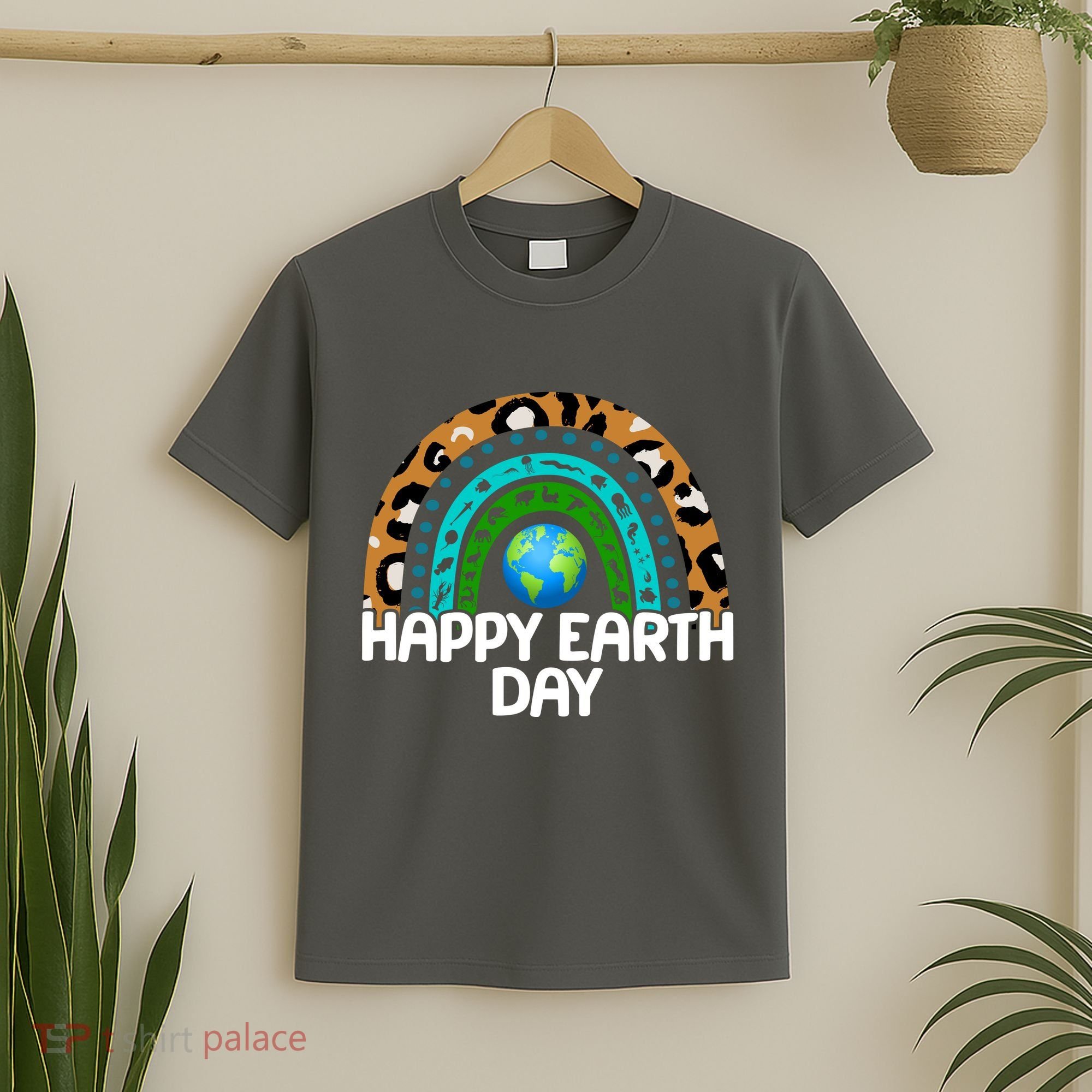 Happy Earth Day Wildlife Sealife Rainbow T-Shirt