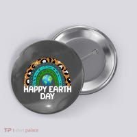 Happy Earth Day Wildlife Sealife Rainbow Button thumb 0