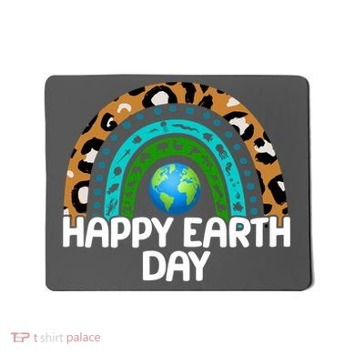Happy Earth Day Wildlife Sealife Rainbow Mousepad