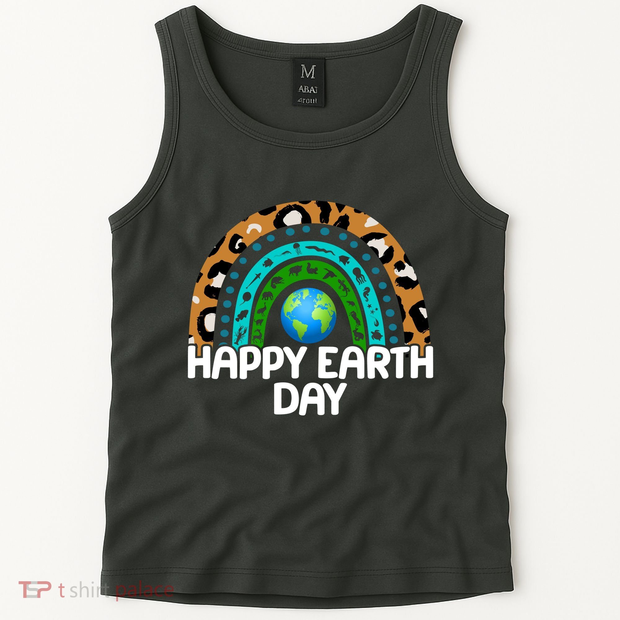 Happy Earth Day Wildlife Sealife Rainbow Tank Top