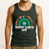 Happy Earth Day Wildlife Sealife Rainbow Tank Top thumb 3