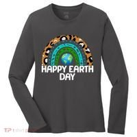 Happy Earth Day Wildlife Sealife Rainbow Women's Long Sleeve Shirt thumb 0