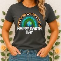 Happy Earth Day Wildlife Sealife Rainbow Women's T-Shirt thumb 2