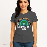 Happy Earth Day Wildlife Sealife Rainbow Women's T-Shirt thumb 4