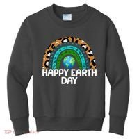 Happy Earth Day Wildlife Sealife Rainbow Kids Sweatshirt thumb 0