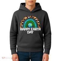 Happy Earth Day Wildlife Sealife Rainbow Kids Hoodie thumb 4