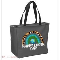 Happy Earth Day Wildlife Sealife Rainbow Tote Bag thumb 2