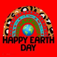 Happy Earth Day Wildlife Sealife Rainbow Santa Hat thumb 1
