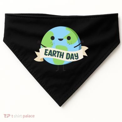 Happy Earth Day USA-Made Doggie Bandana