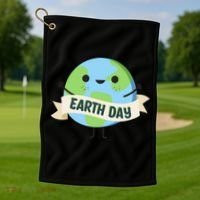 Happy Earth Day Golf Towel thumb 1
