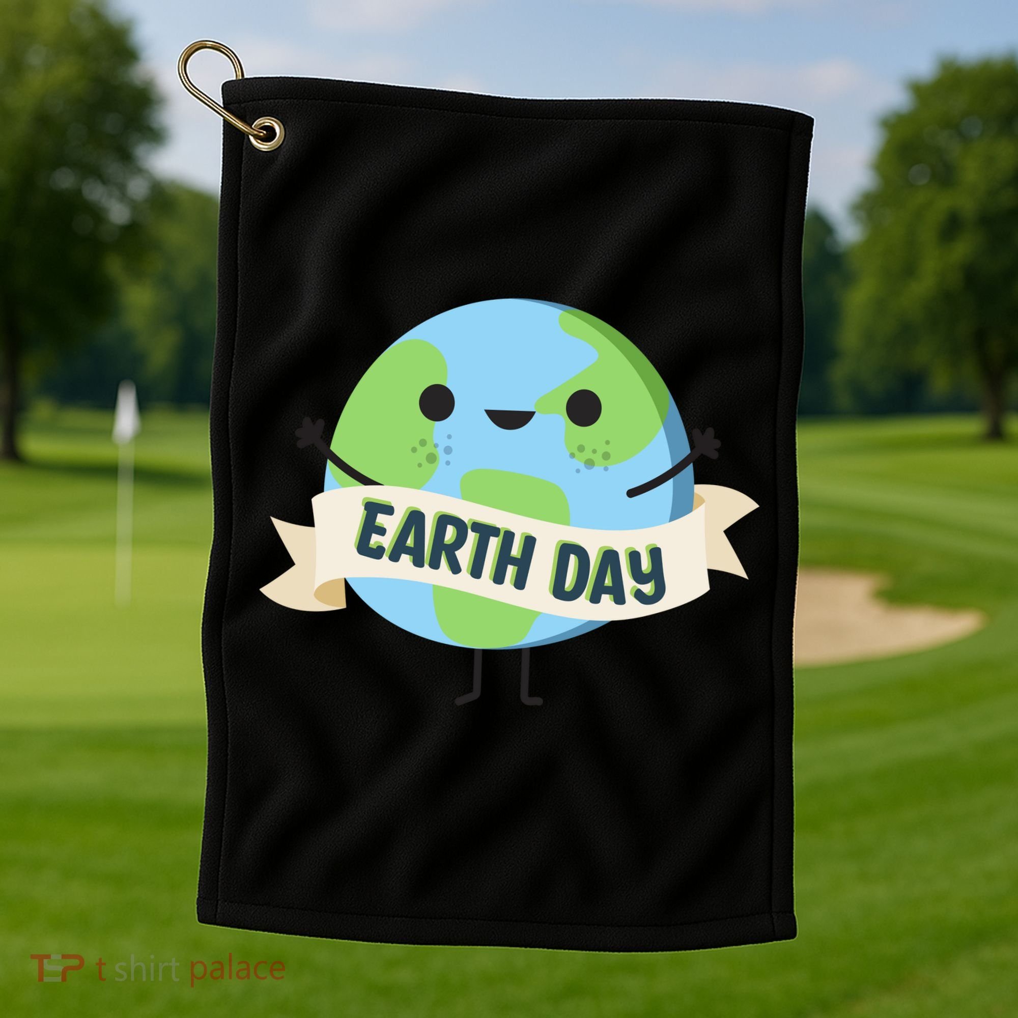 Happy Earth Day Golf Towel