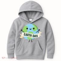 Happy Earth Day Kids Hoodie thumb 0