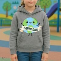 Happy Earth Day Kids Hoodie thumb 3