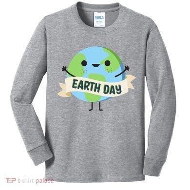 Happy Earth Day Kids Long Sleeve Shirt