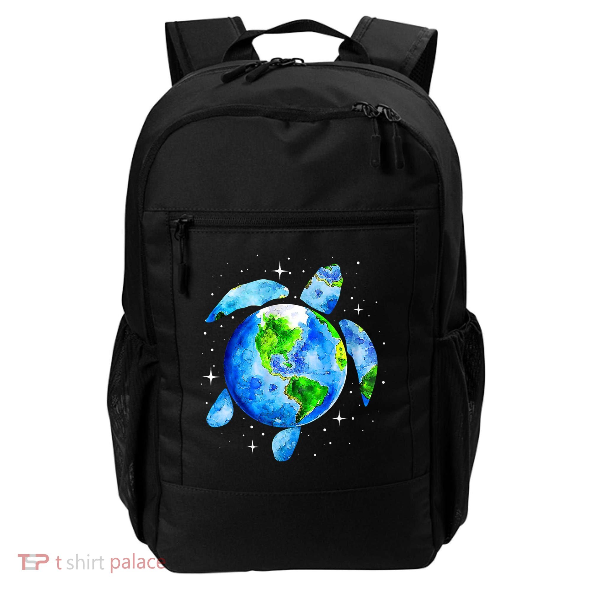 Happy Earth Day Restore Save The Planet Earth Sea Turtle Art Gift Backpack