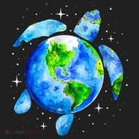 Happy Earth Day Restore Save The Planet Earth Sea Turtle Art Gift Beanie thumb 2