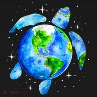 Happy Earth Day Restore Save The Planet Earth Sea Turtle Art Gift Women's Hoodie thumb 2