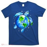 Happy Earth Day Restore Save The Planet Earth Sea Turtle Art Gift T-Shirt thumb 0