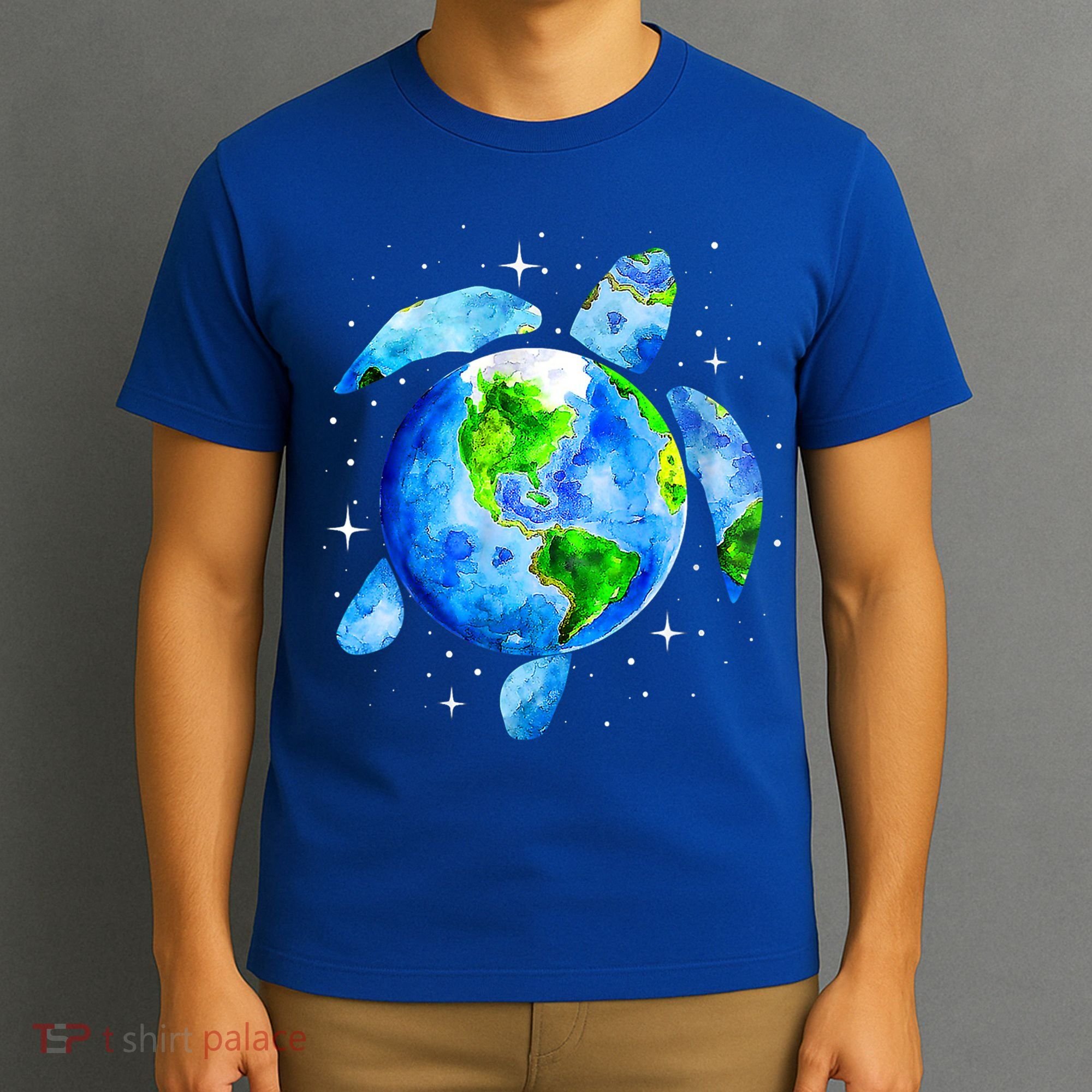 Happy Earth Day Restore Save The Planet Earth Sea Turtle Art Gift T-Shirt