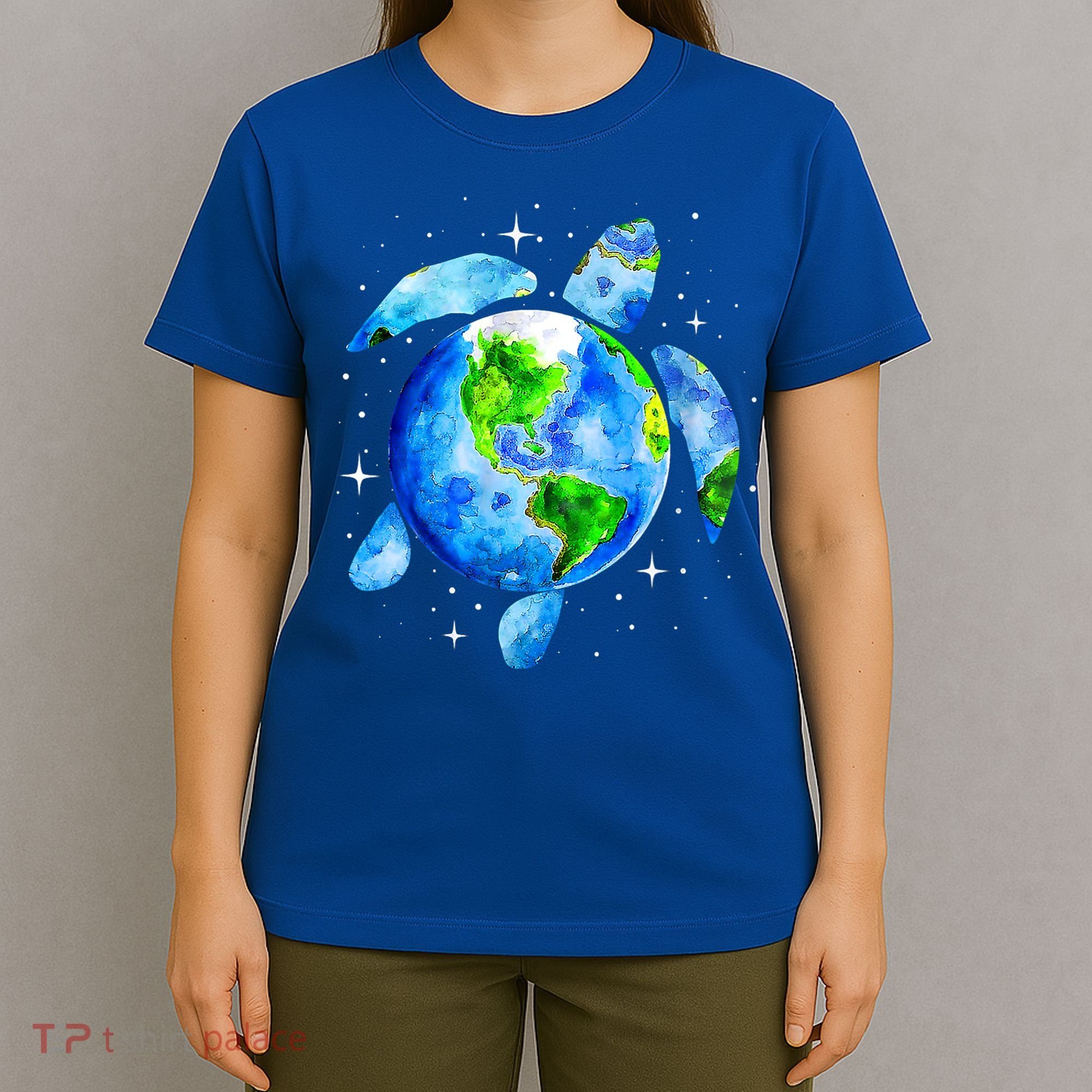 Happy Earth Day Restore Save The Planet Earth Sea Turtle Art Gift T-Shirt