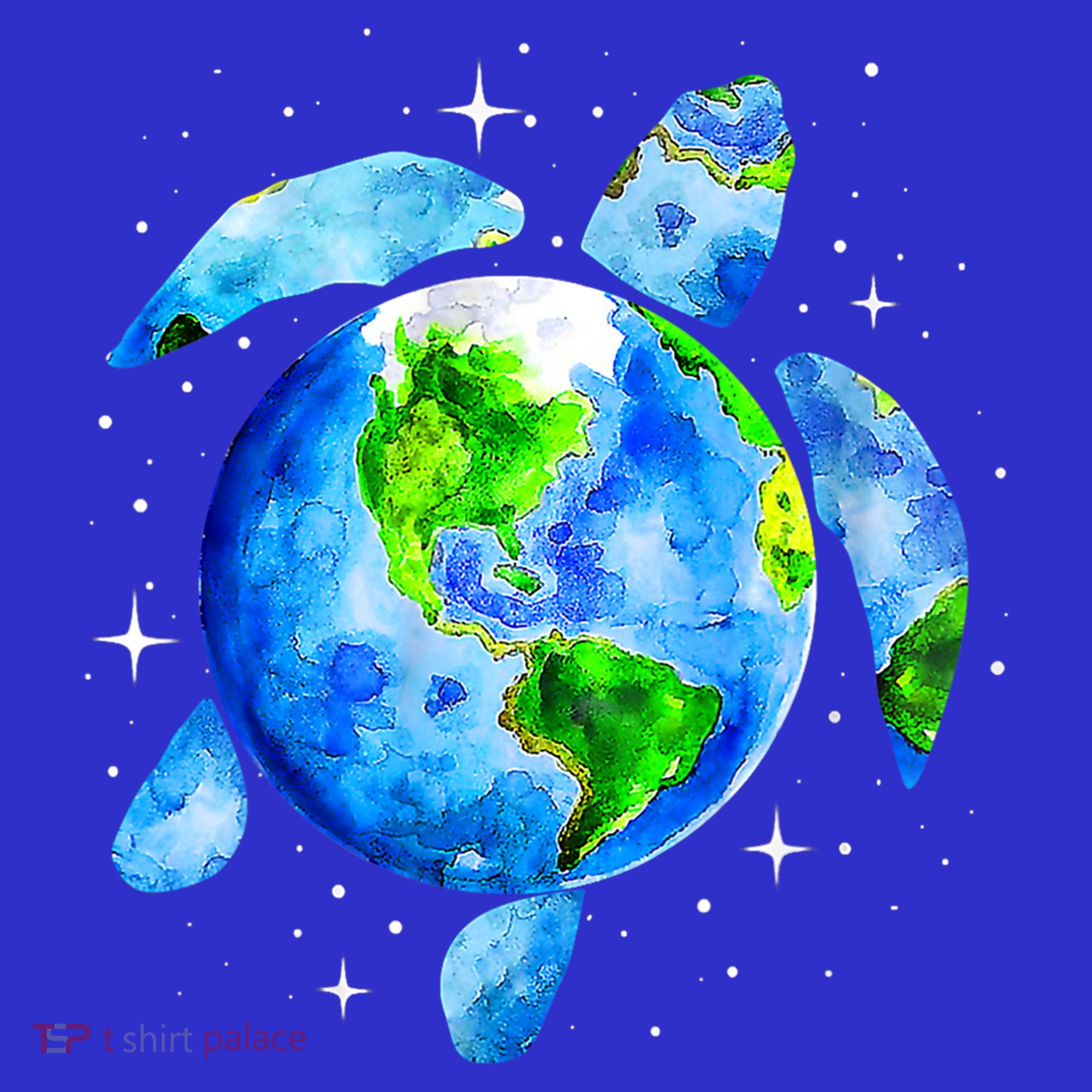 Happy Earth Day Restore Save The Planet Earth Sea Turtle Art Gift Women's Tank Top