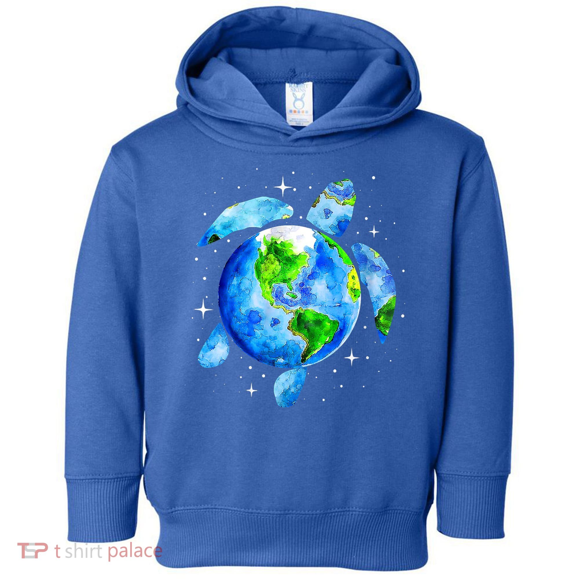 Happy Earth Day Restore Save The Planet Earth Sea Turtle Art Gift Toddler Hoodie