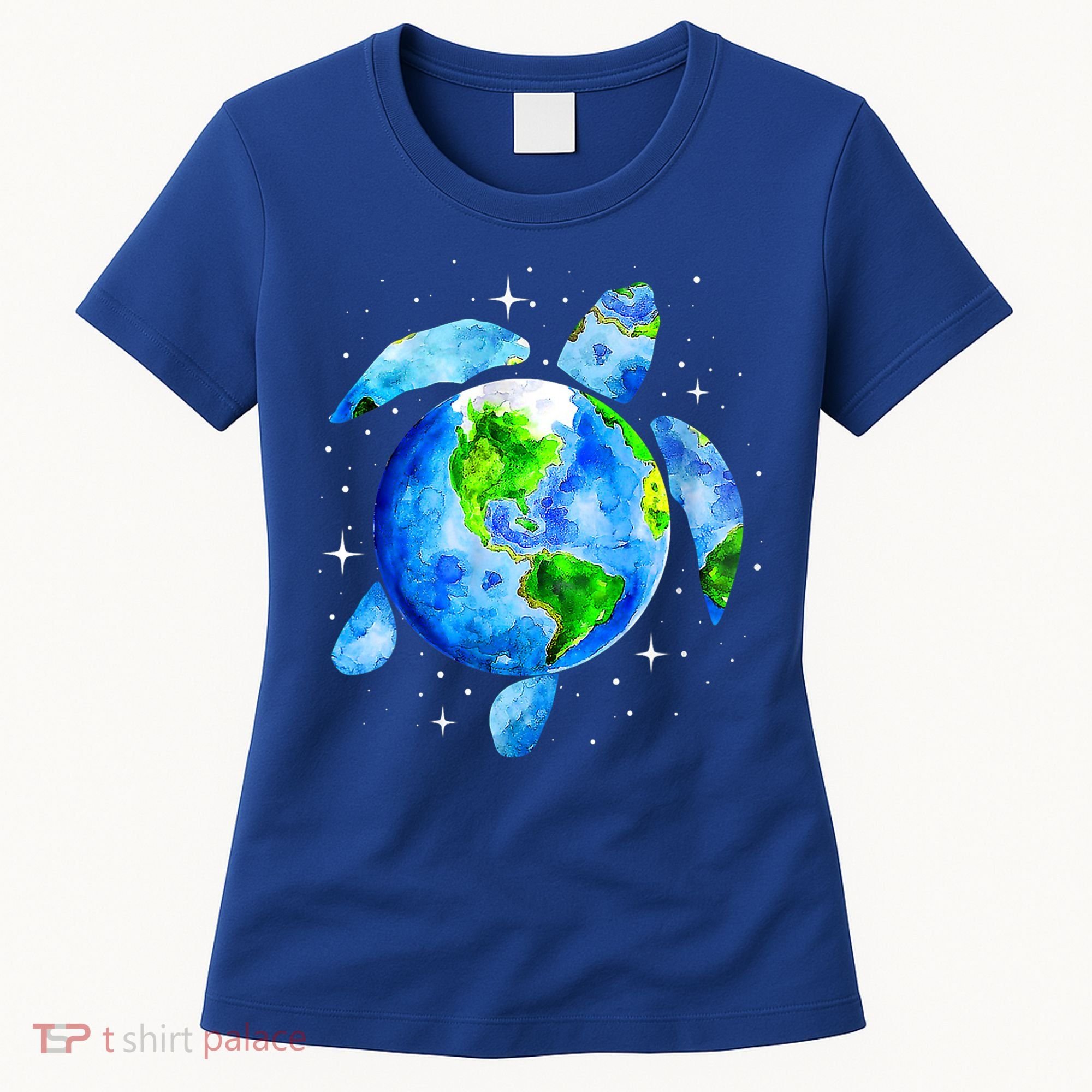 Happy Earth Day Restore Save The Planet Earth Sea Turtle Art Gift Women's T-Shirt