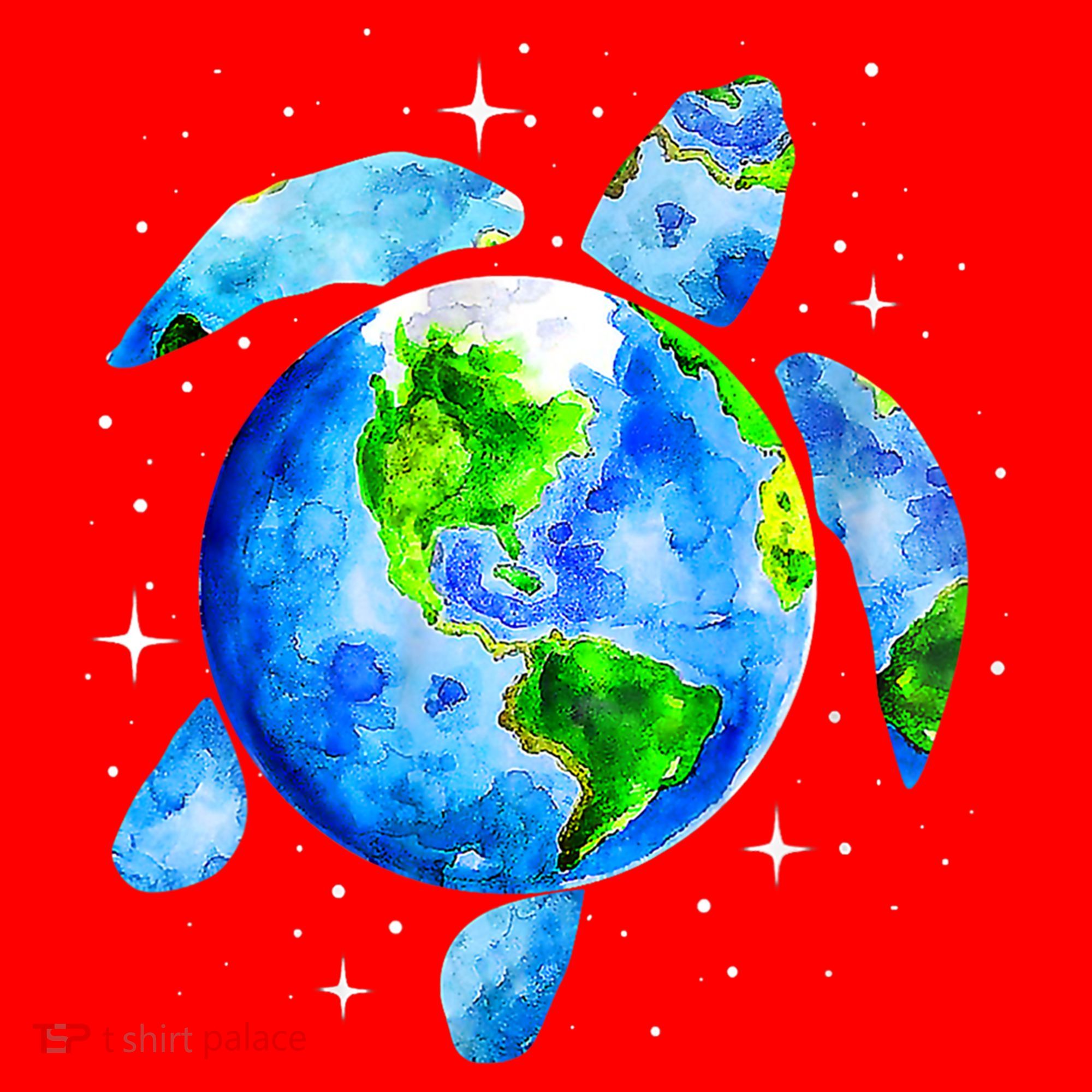 Happy Earth Day Restore Save The Planet Earth Sea Turtle Art Gift Santa Hat