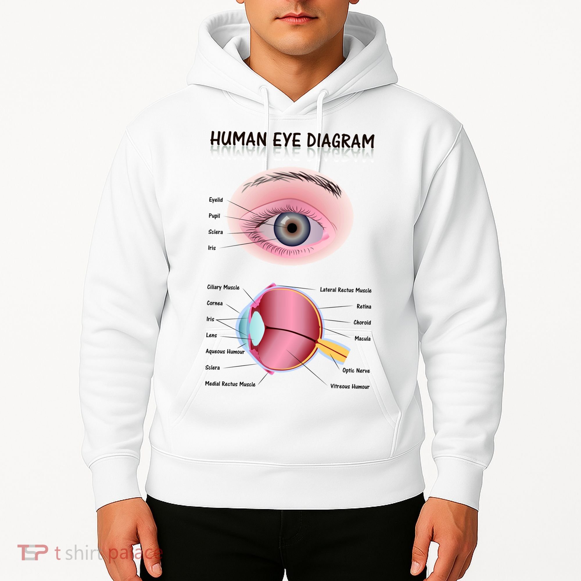 Human Eye Diagram Hoodie