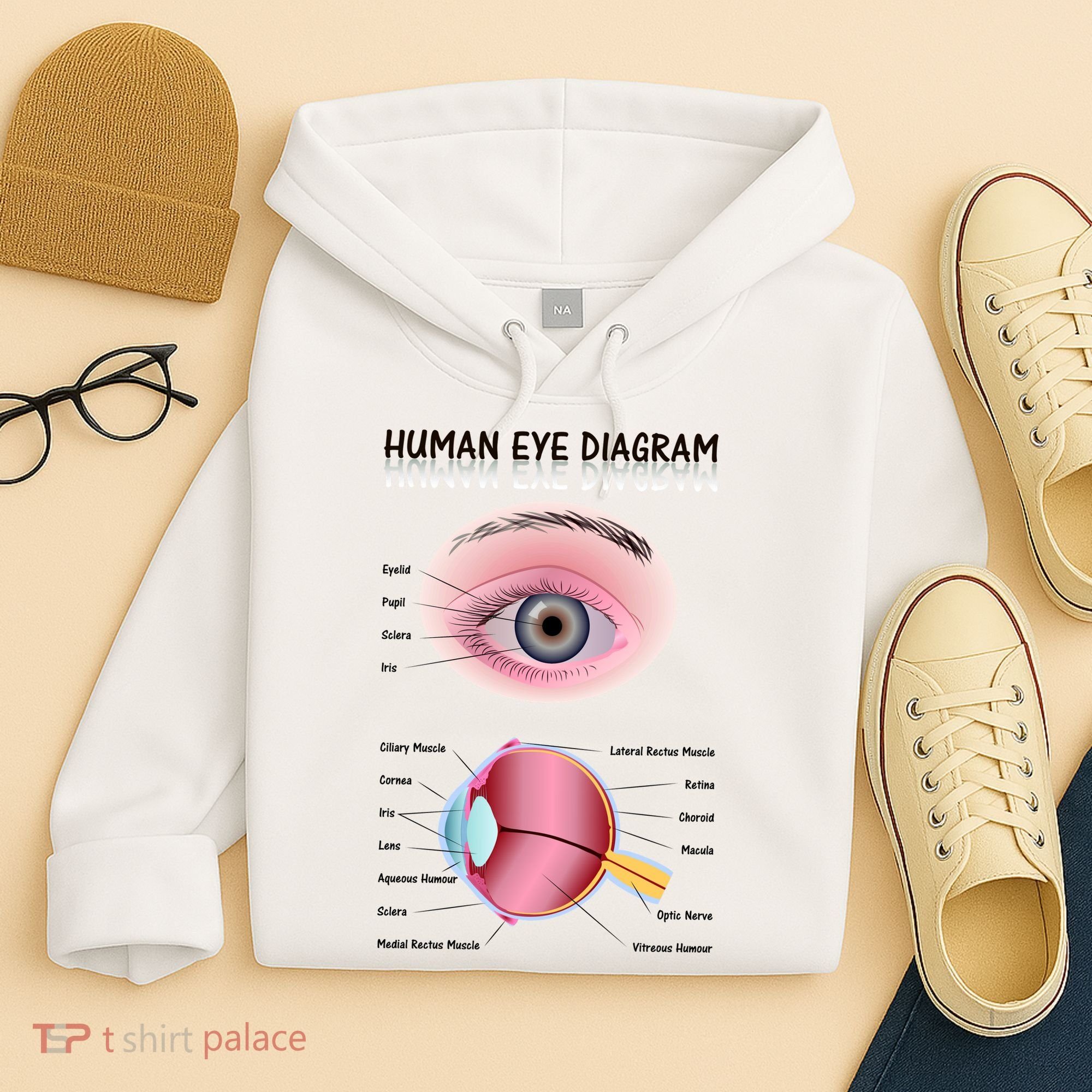 Human Eye Diagram Hoodie