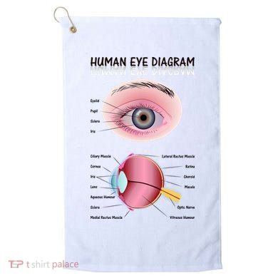 Human Eye Diagram Golf Towel