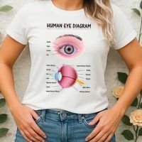 Human Eye Diagram Women's T-Shirt thumb 2