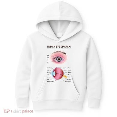 Human Eye Diagram Kids Hoodie