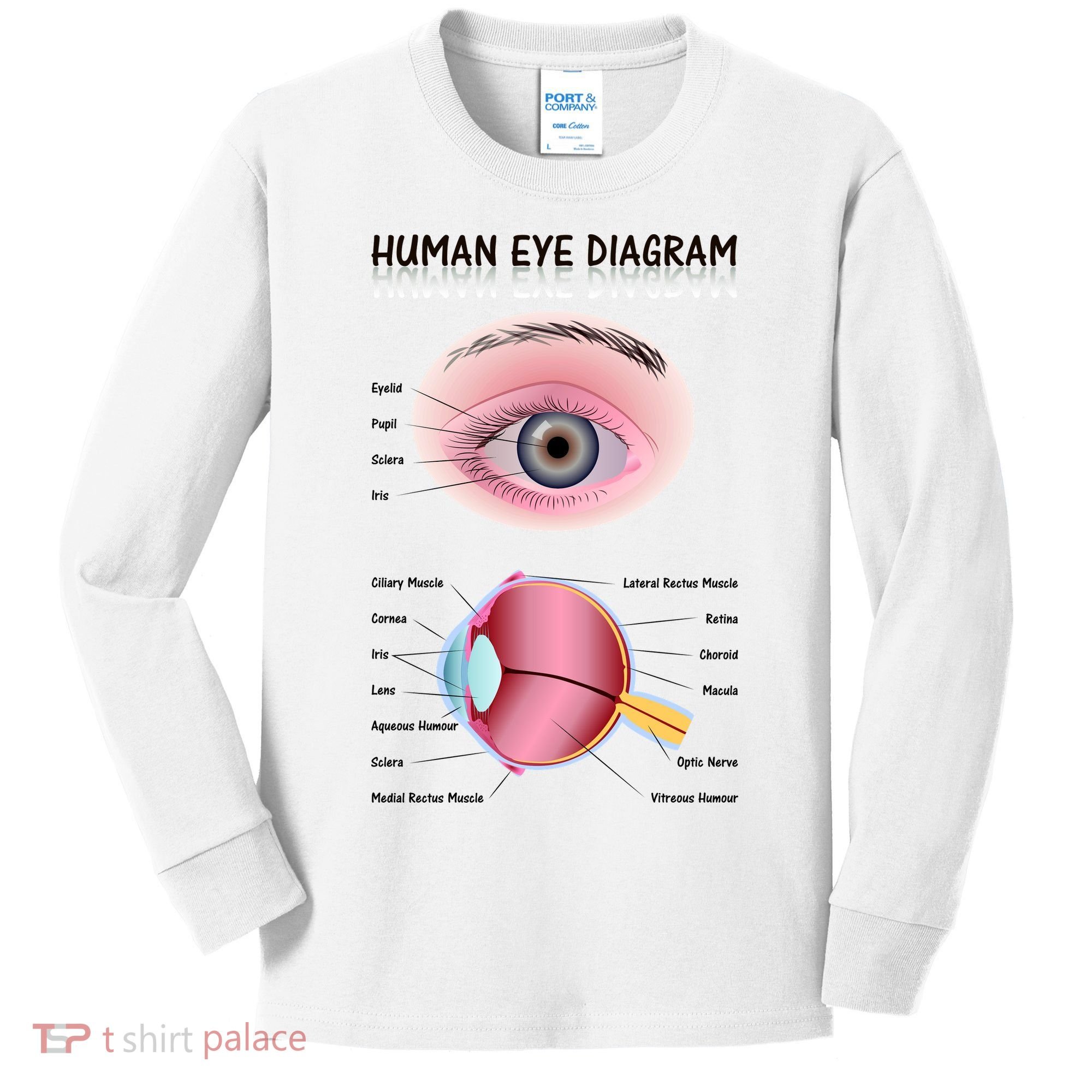 Human Eye Diagram Kids Long Sleeve Shirt