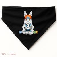 Happy Easter Day Bunny Egg Funny Gamer USA-Made Doggie Bandana thumb 0