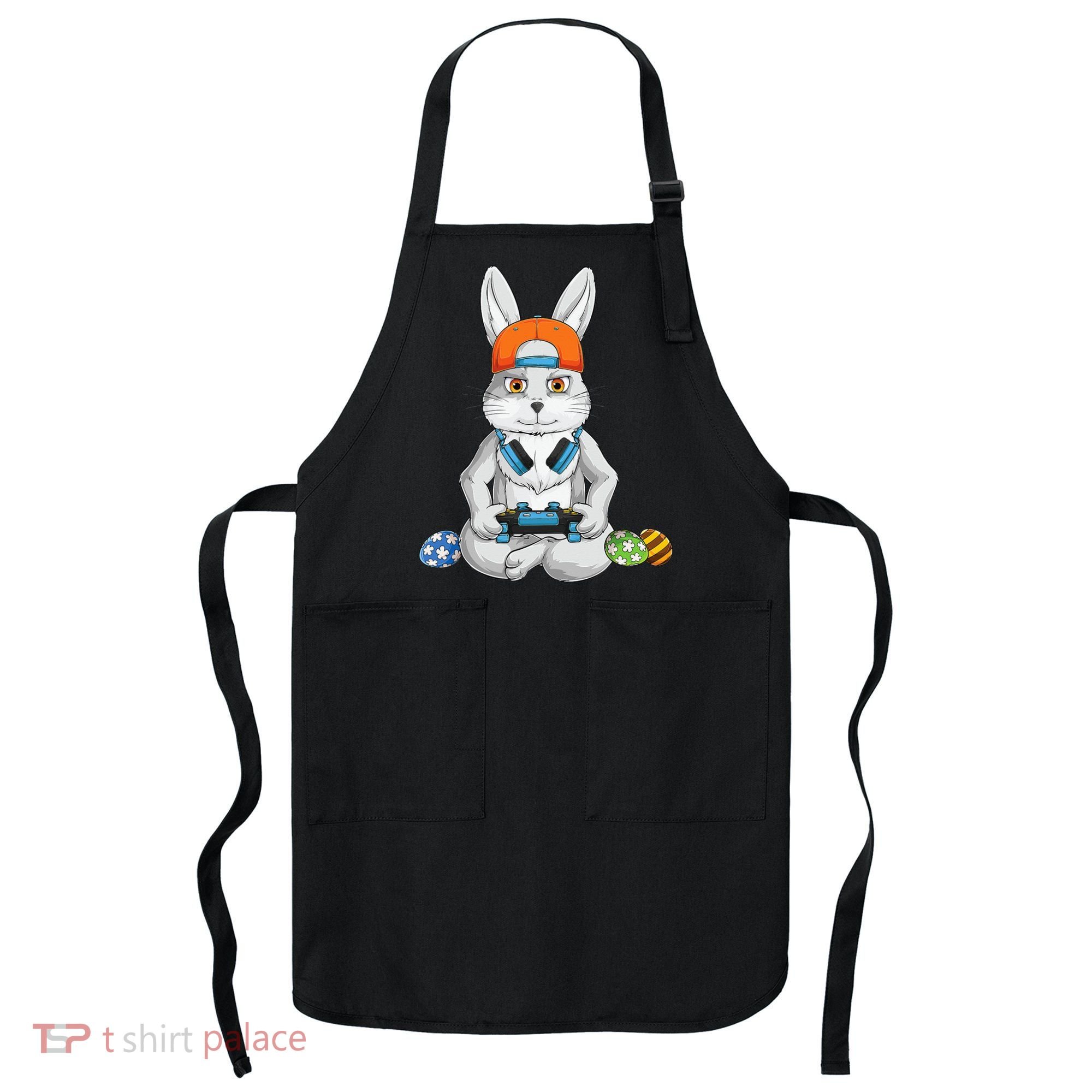 Happy Easter Day Bunny Egg Funny Gamer Apron