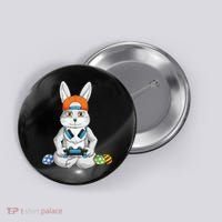 Happy Easter Day Bunny Egg Funny Gamer Button thumb 0