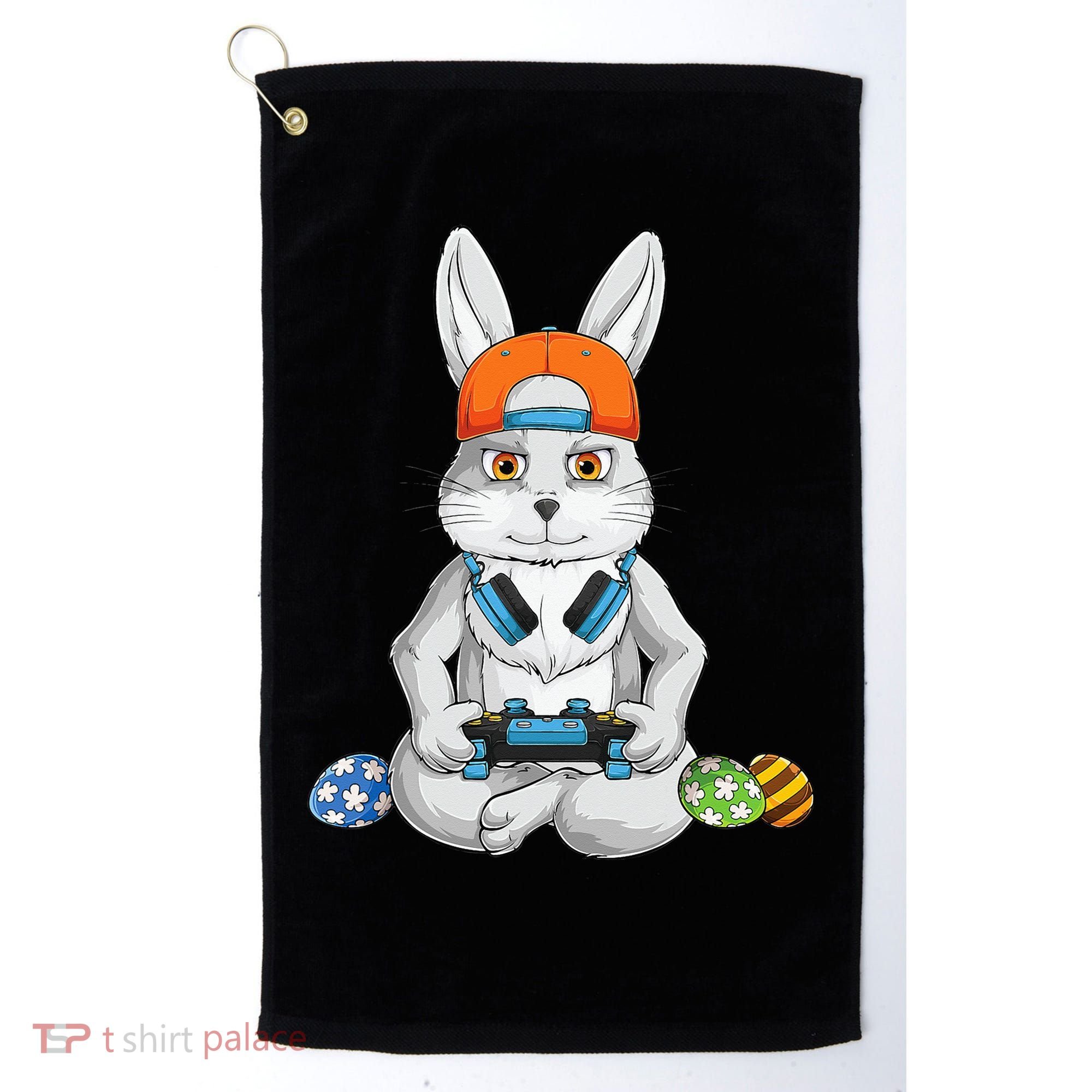 Happy Easter Day Bunny Egg Funny Gamer Golf Towel