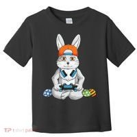 Happy Easter Day Bunny Egg Funny Gamer Toddler T-Shirt thumb 0