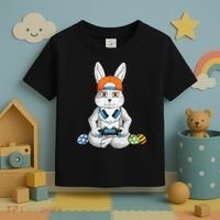 Happy Easter Day Bunny Egg Funny Gamer Toddler T-Shirt thumb 3