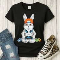 Happy Easter Day Bunny Egg Funny Gamer Women's T-Shirt thumb 3