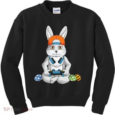 Happy Easter Day Bunny Egg Funny Gamer Kids Sweatshirt