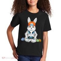 Happy Easter Day Bunny Egg Funny Gamer Kids T-Shirt thumb 2