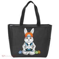 Happy Easter Day Bunny Egg Funny Gamer Tote Bag thumb 0